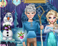 jegvarazs - Elsa kissing Jack Frost